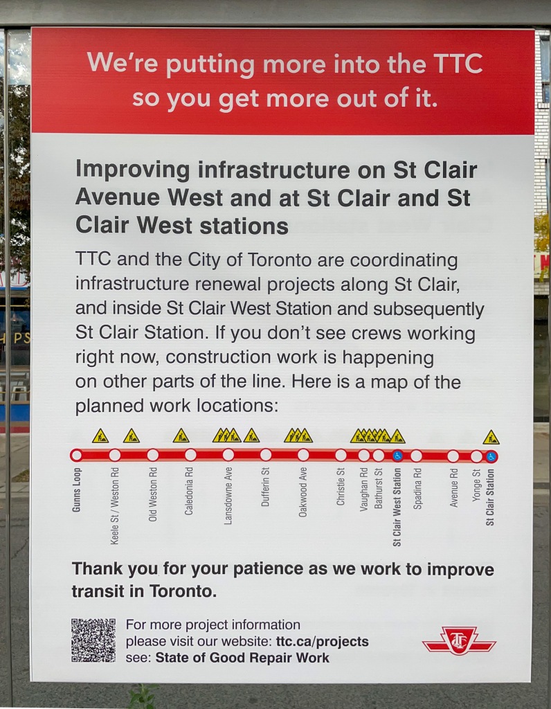 Improving infrastructure on St. Clair Ave. West and at St Clair & St Clair West stations